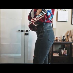 Dark Stretchy Vigoss Distressed Denim